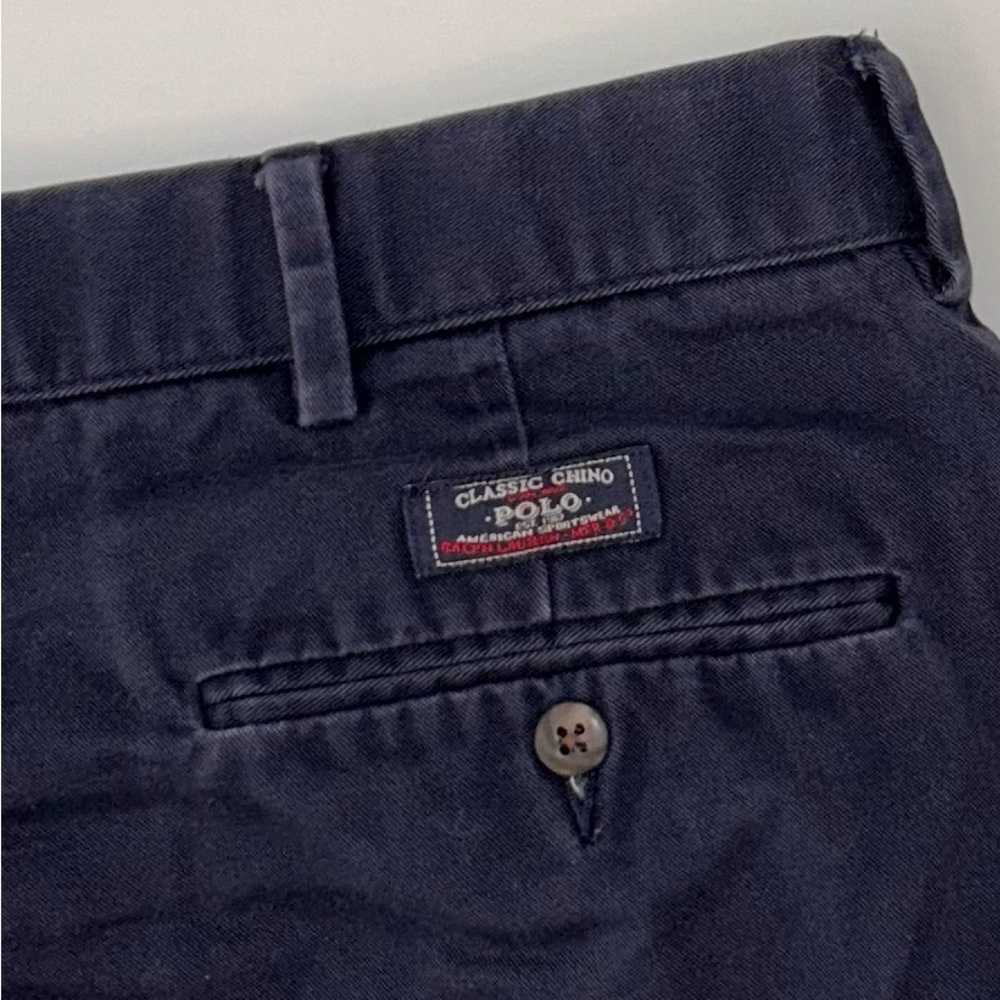 Polo‎ Ralph Lauren Prospect Short, men’s navy Classic Chino Vintage size 38 - Picture 6 of 10